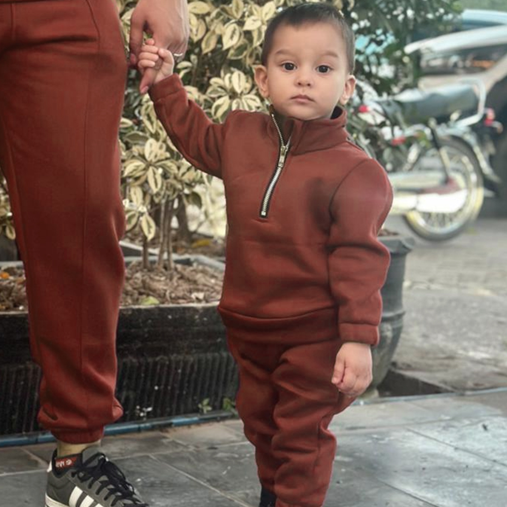 03 Brown Kids Trouser Shirts Full Sets - Image 1